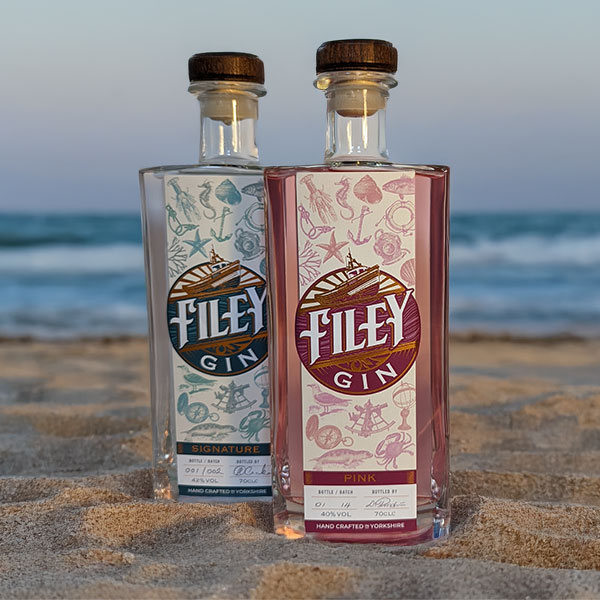Filey Gin 70cl Bottles Signature Pink